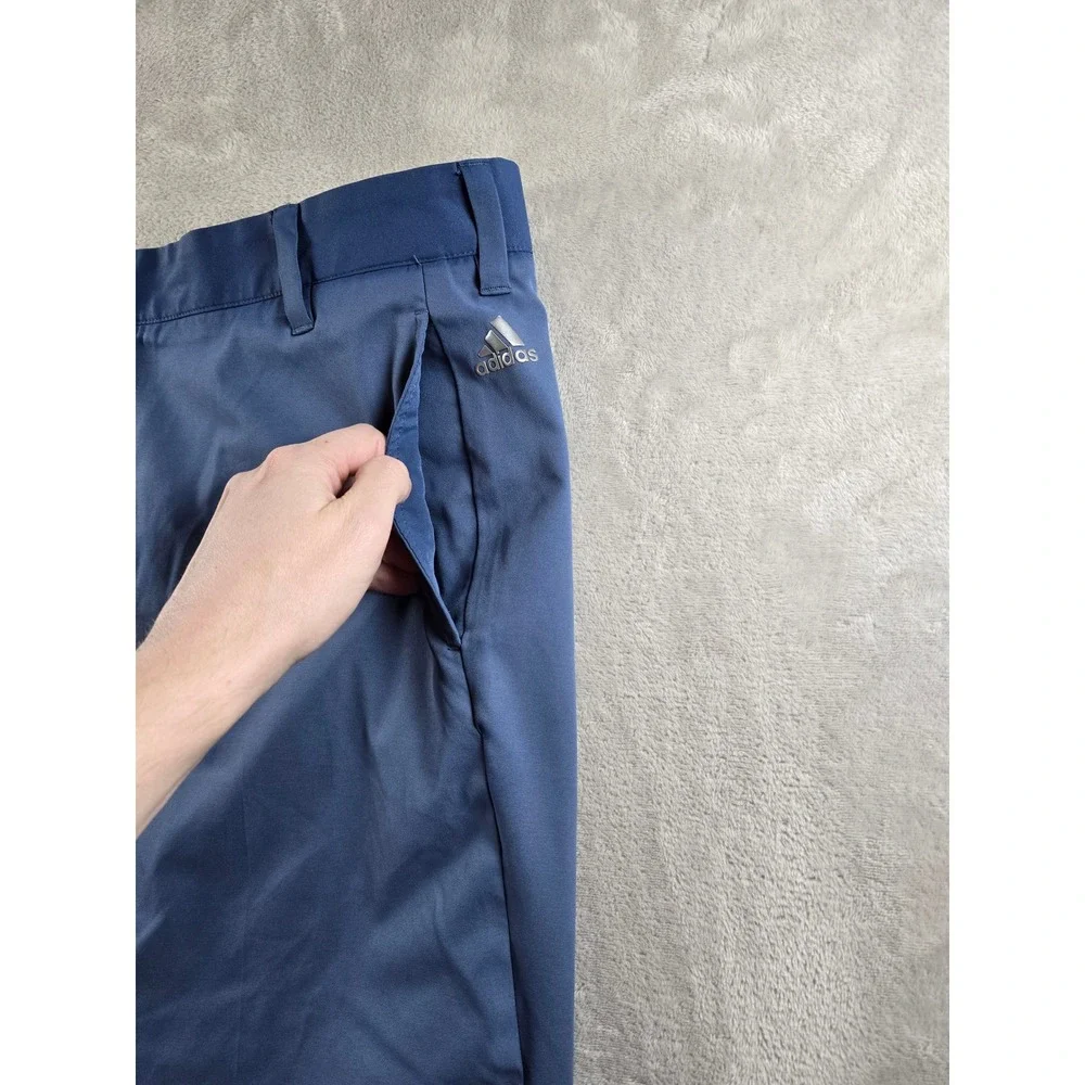 Adidas Golf Shorts‎ Mens 36 Blue Performance Flat Front Casual Pockets